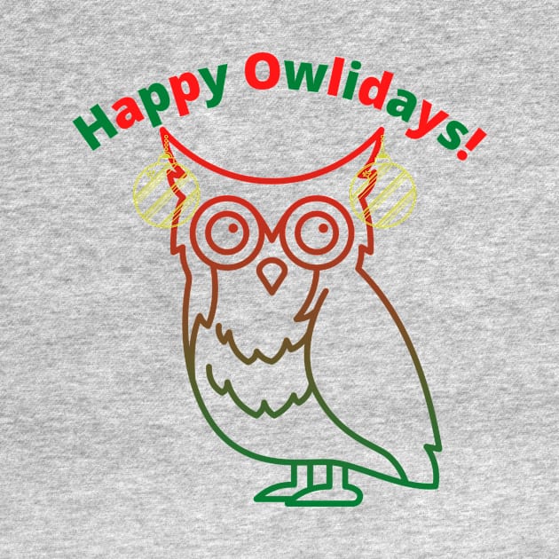 Happy Holidays owl shirt | Funny Christmas shirt by Fayn